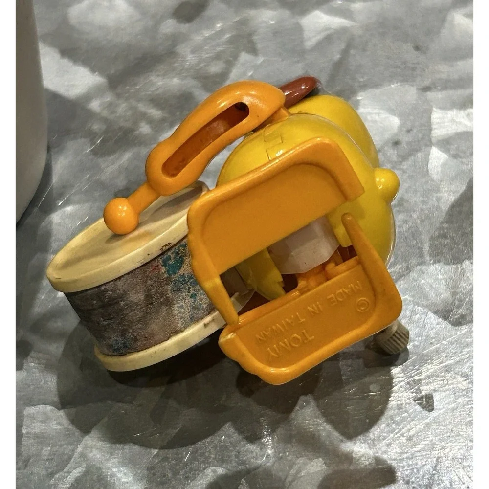 Vintage Tomy Marching Band Drummer‎ Dog (X2) Wind Up Toys *NOT WORKING, As-Is*
